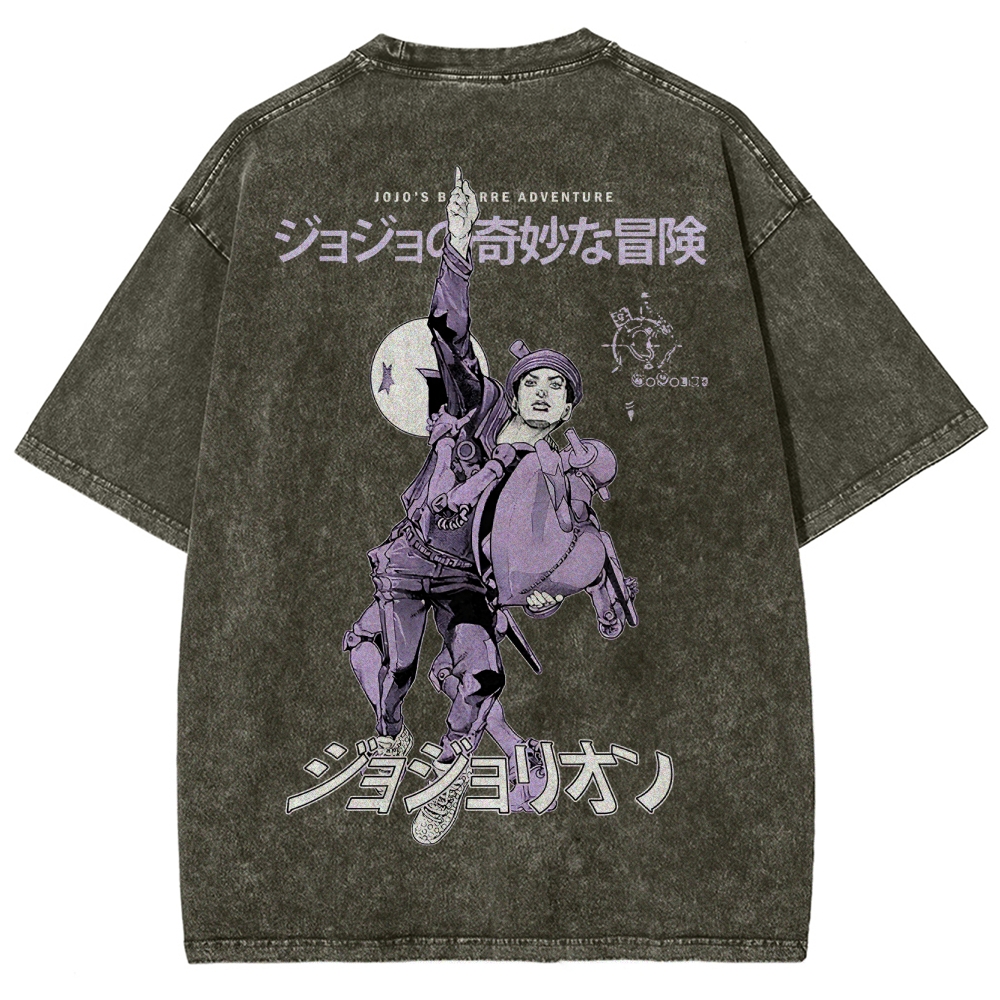 Jojo's Bizarre Adventure Unisex Fit Washed T-Shirt 2503001672