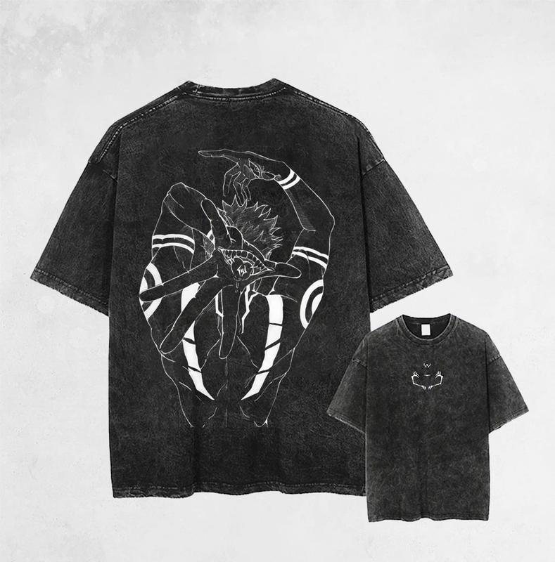 Sukuna - Embroidery Oversized Heavy Tee