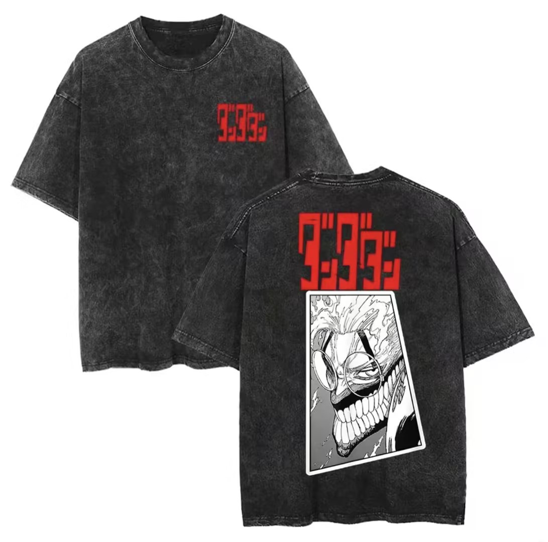 Dandadan Washed Back pattern T-shirt