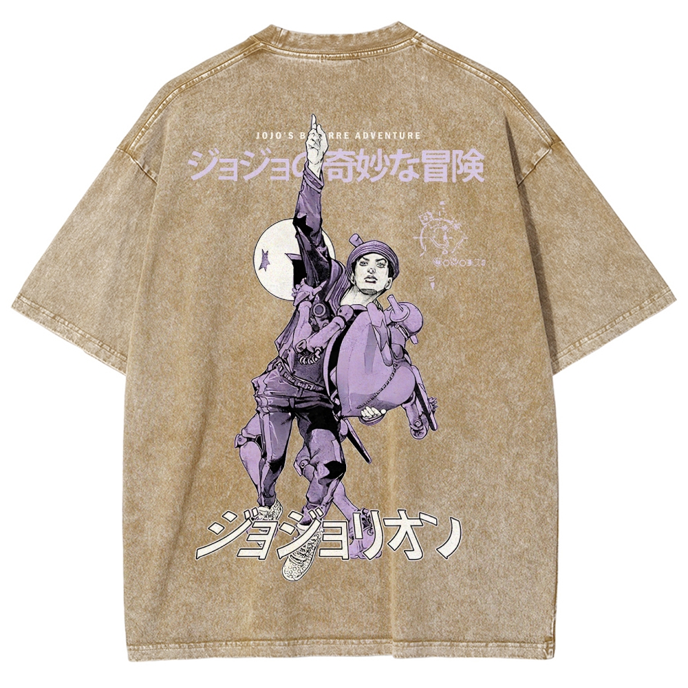 Jojo's Bizarre Adventure Unisex Fit Washed T-Shirt 2503001672