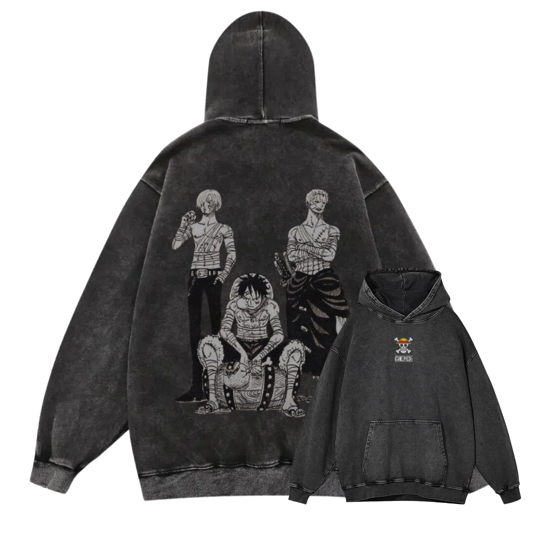 ONE PIECE I STREETWEAR WASH HOODIE