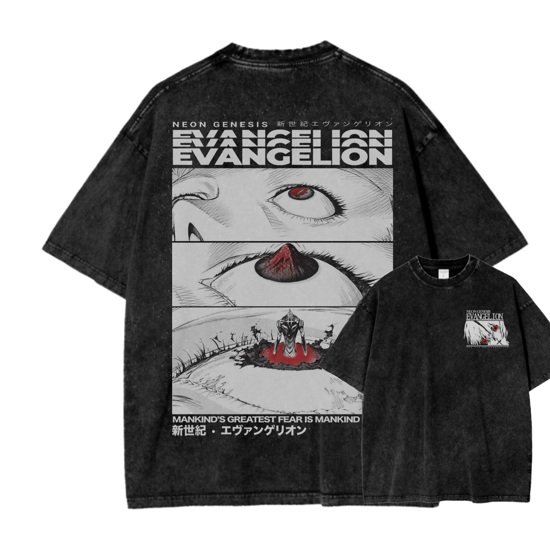 NEON GENESIS EVANGELION Unisex Fit Washed T-Shirt