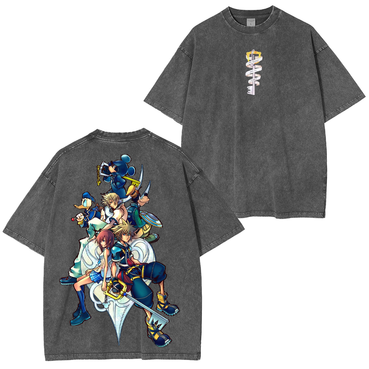Kingdom Hearts  Unisex Washed T-Shirt