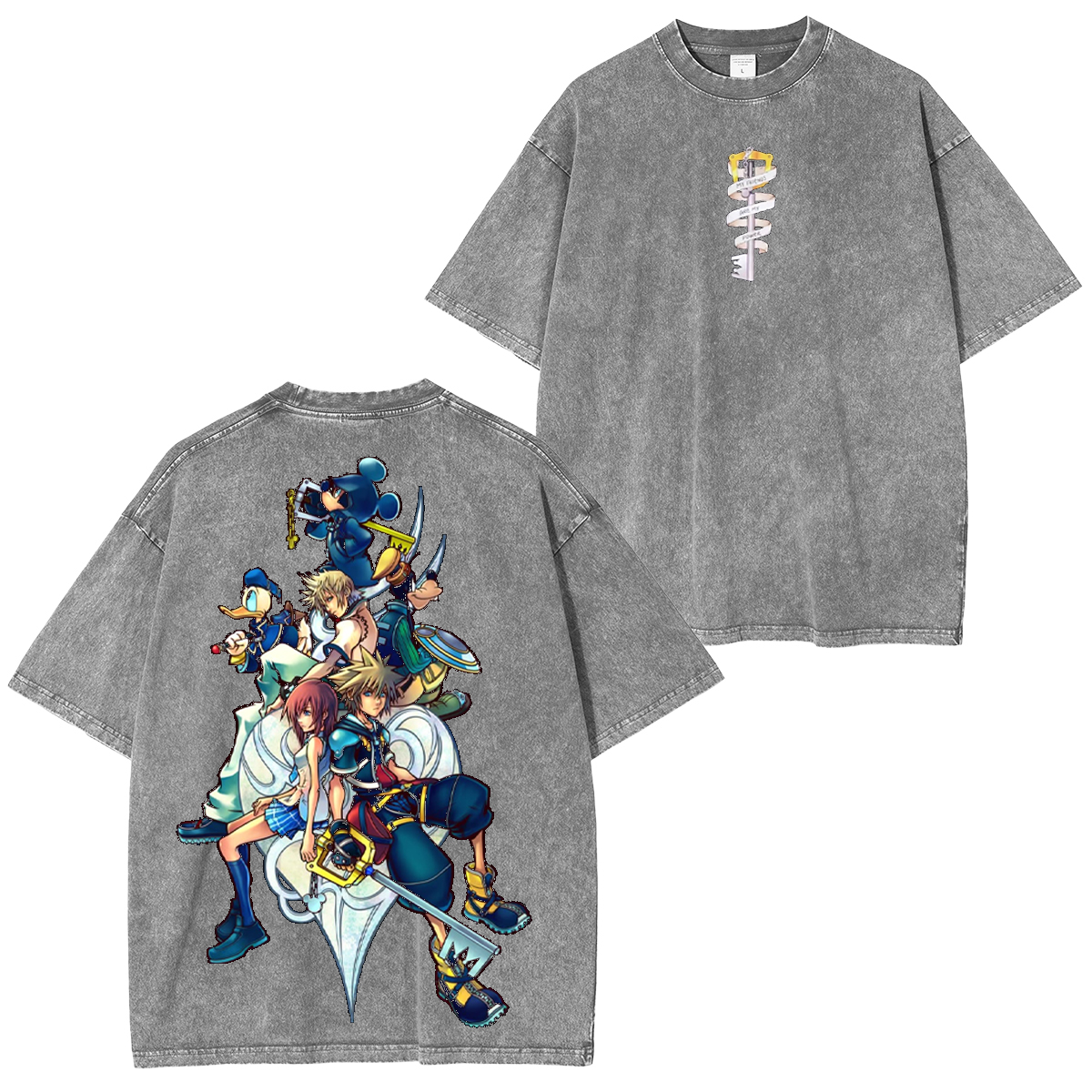 Kingdom Hearts  Unisex Washed T-Shirt