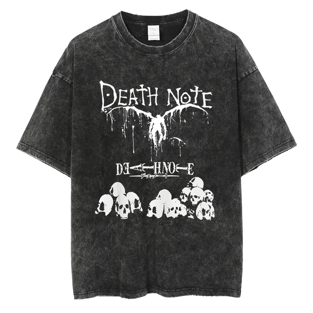 Death Note Ryuk Wings of Death Oversized Vintage T-Shirt