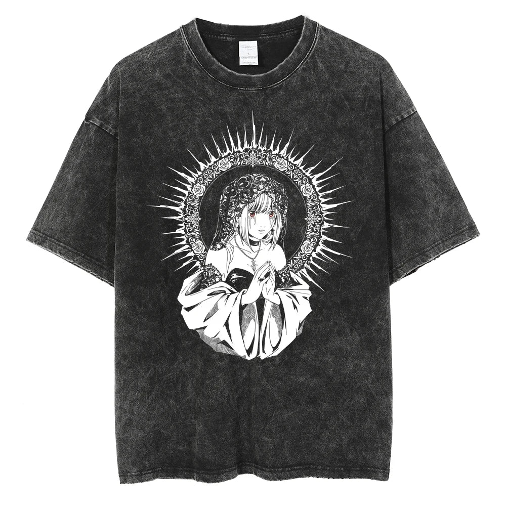 Death Note Misa Kira's Angel Oversized Vintage T-Shirt