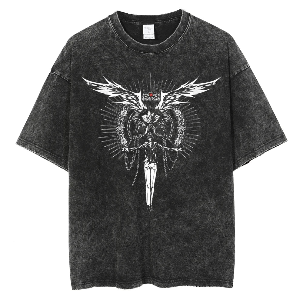Death Note Light & Ryuk Fatal Duo Oversized Vintage T-Shirt