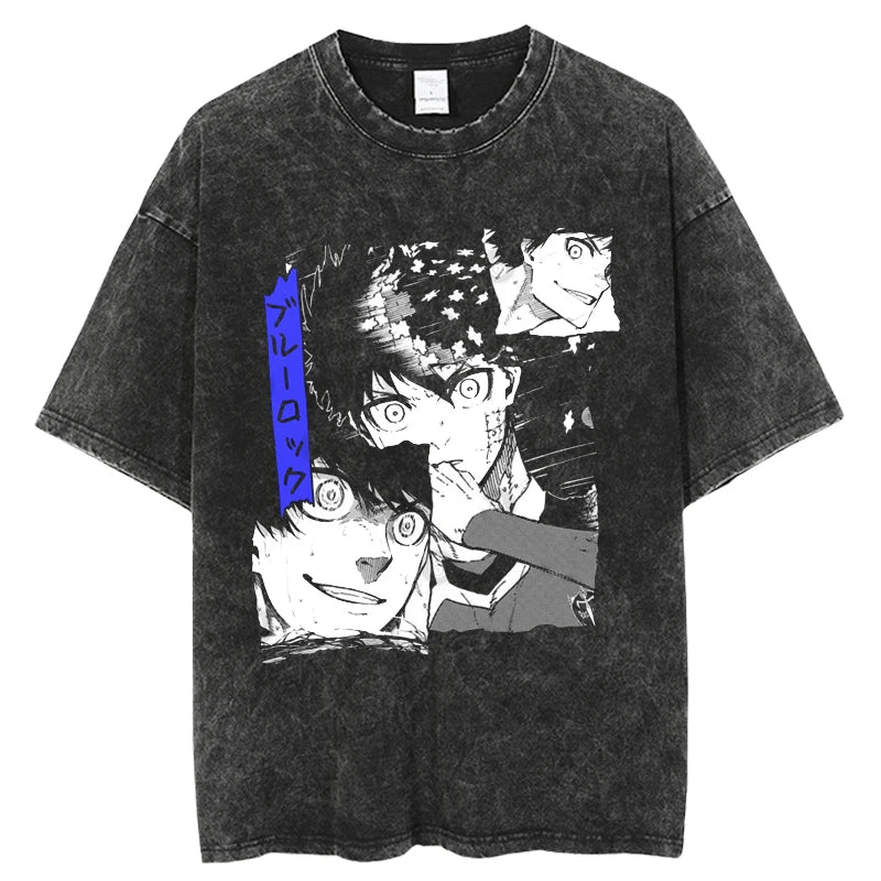 Blue Lock Isagi Soccer Prodigy Oversized Vintage T-Shirt