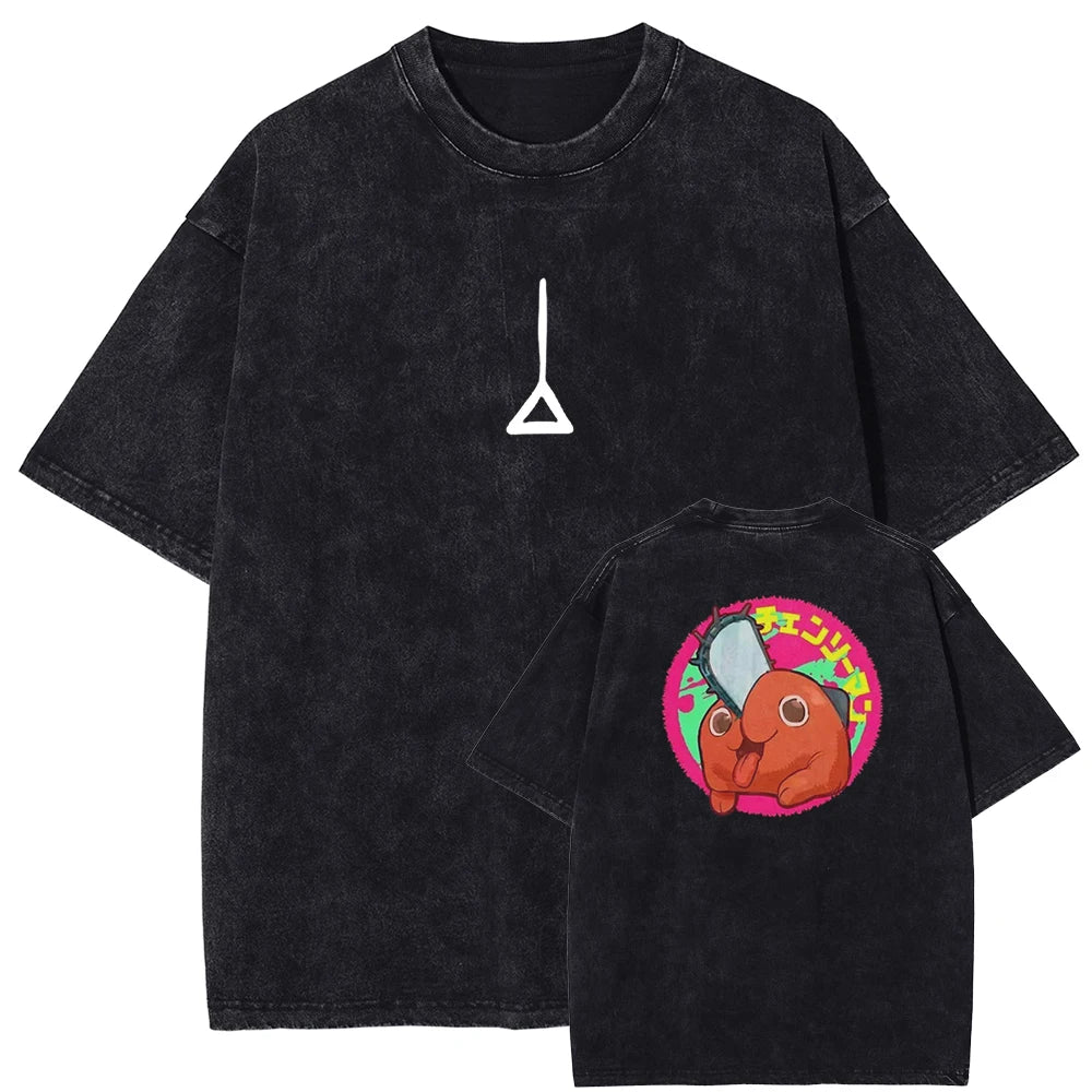 Chainsaw Man Pochita's Charm Oversized Vintage Shirt