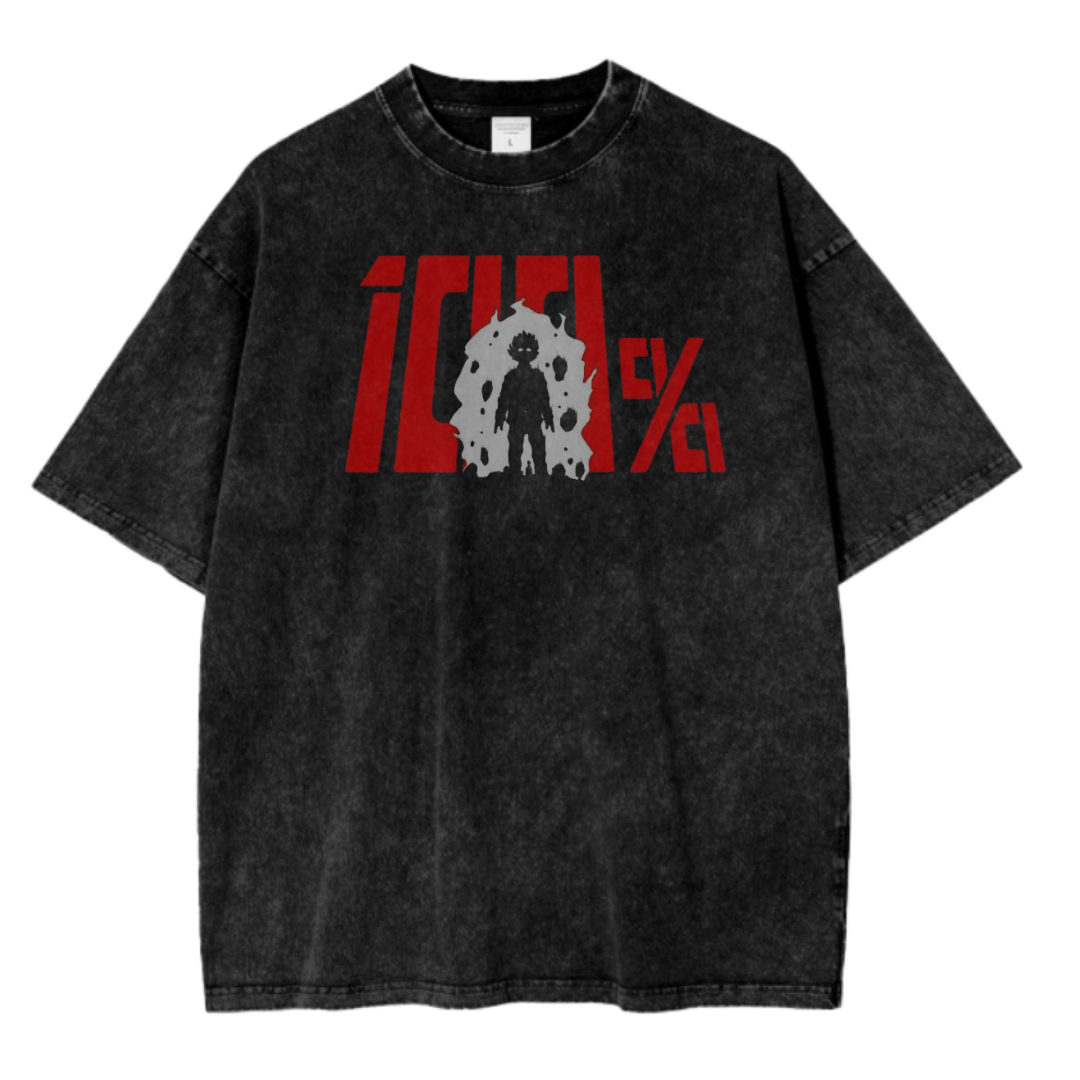 MOB PSYCHO 100 X ACID WASH TEE