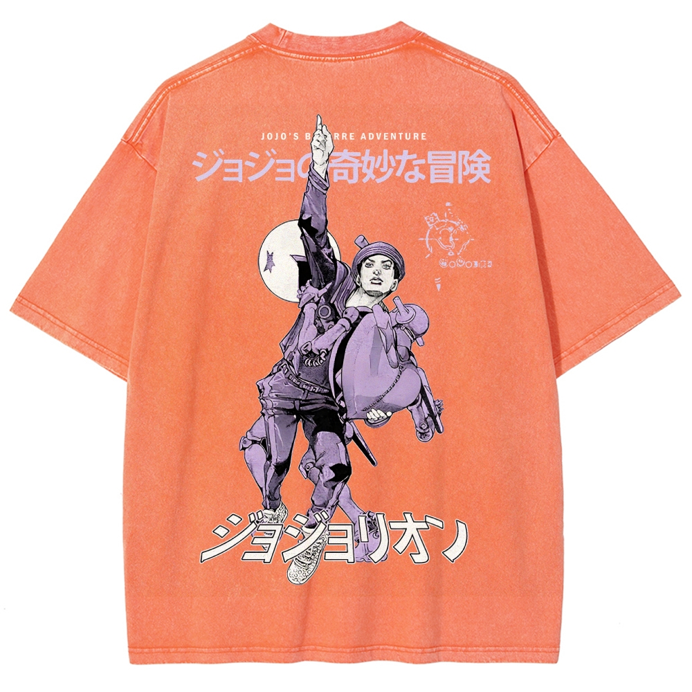 Jojo's Bizarre Adventure Unisex Fit Washed T-Shirt 2503001672