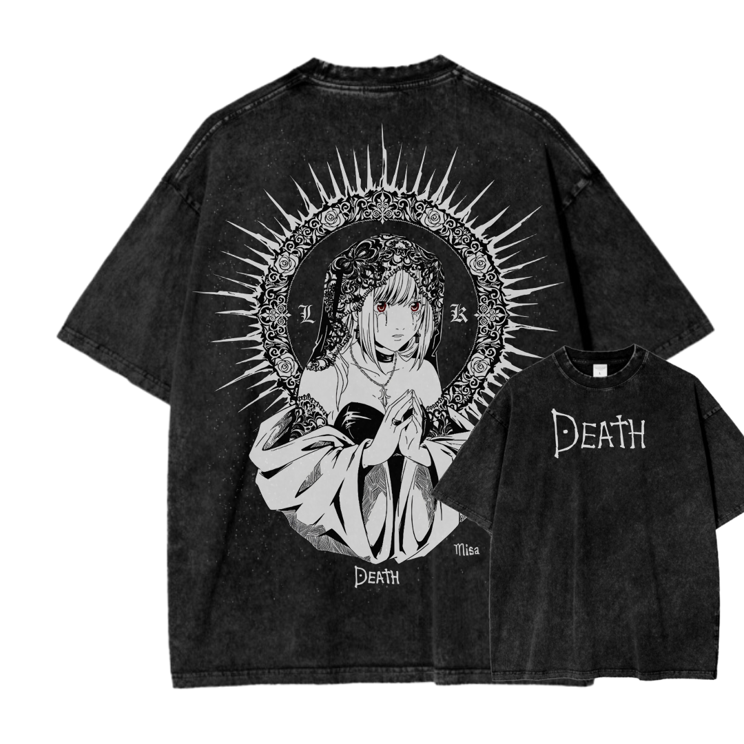 Death Note Misa Unisex Fit Washed T-Shirt 2505001218