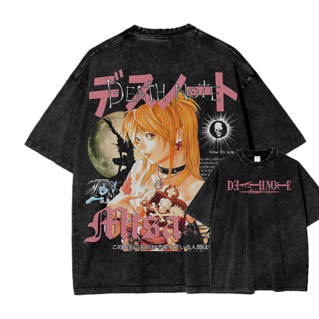Death Note Misa Unisex Fit Washed T-Shirt 2504014321