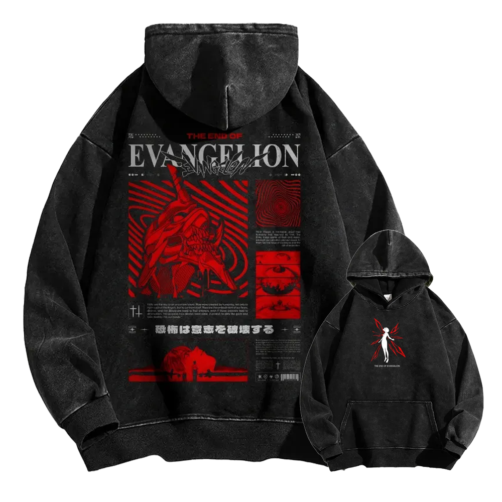 Neon Genesis Evangelion Casual Washed Hoodie 2510005015