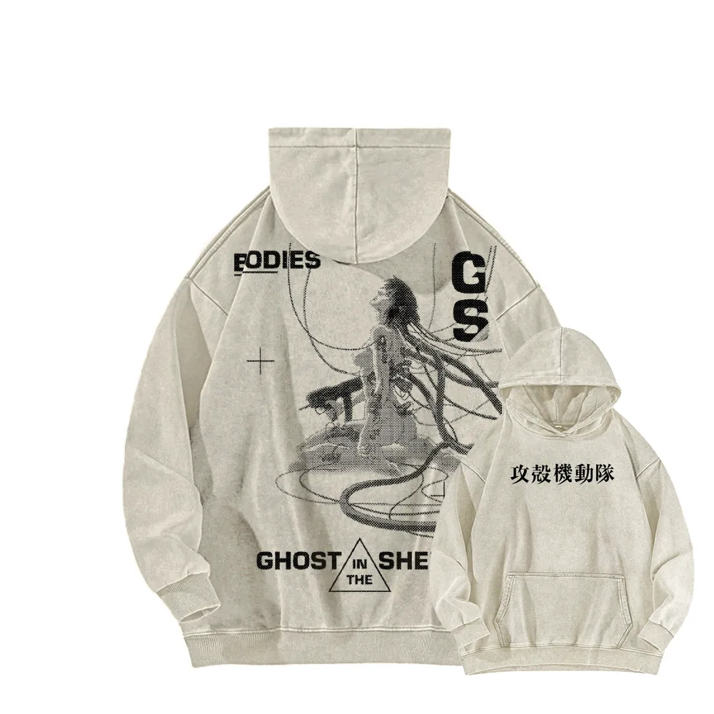 Ghost in the Shell Casual Washed Hoodie 2508014787
