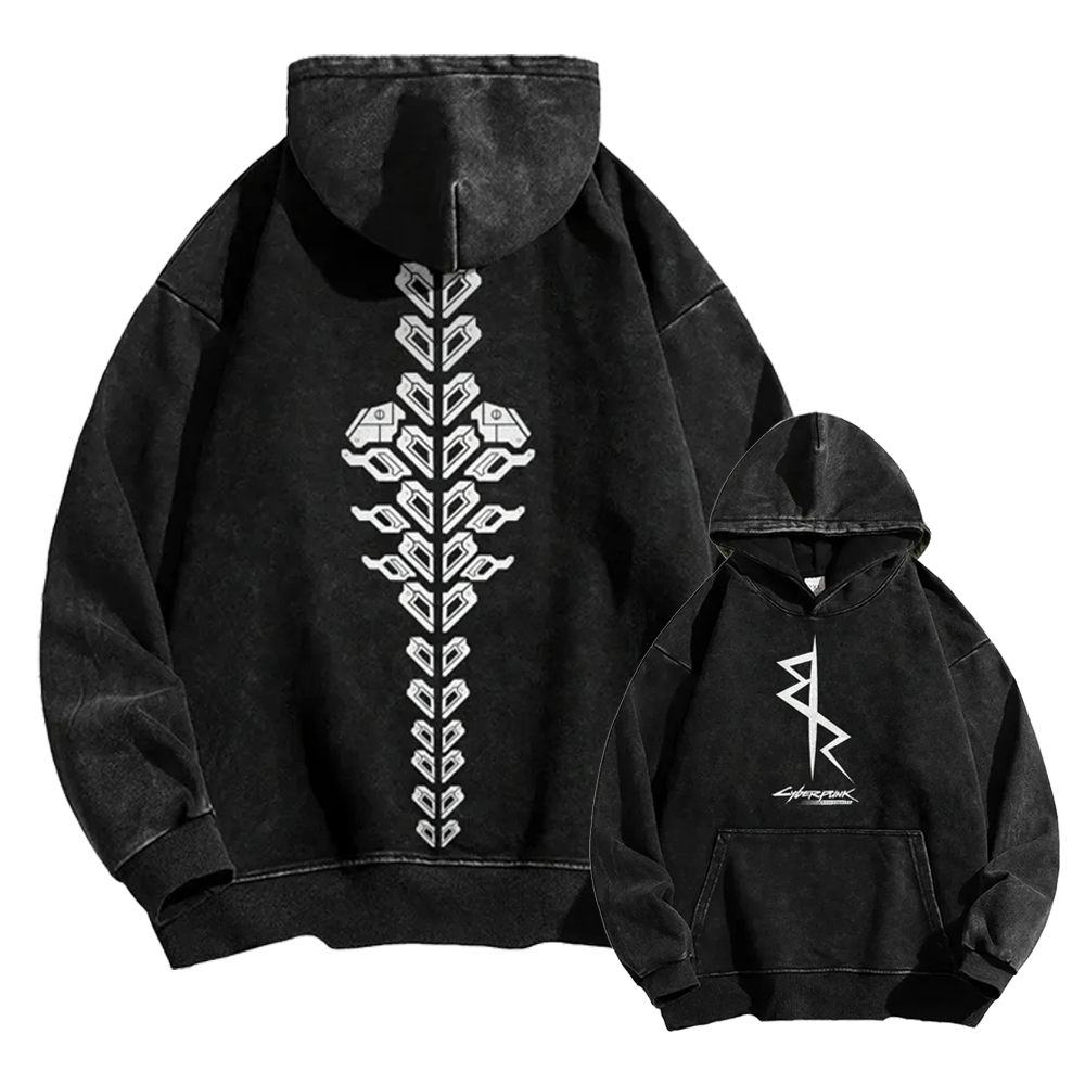 Cyberpunk: Edgerunners Casual Washed Hoodie 2508014758