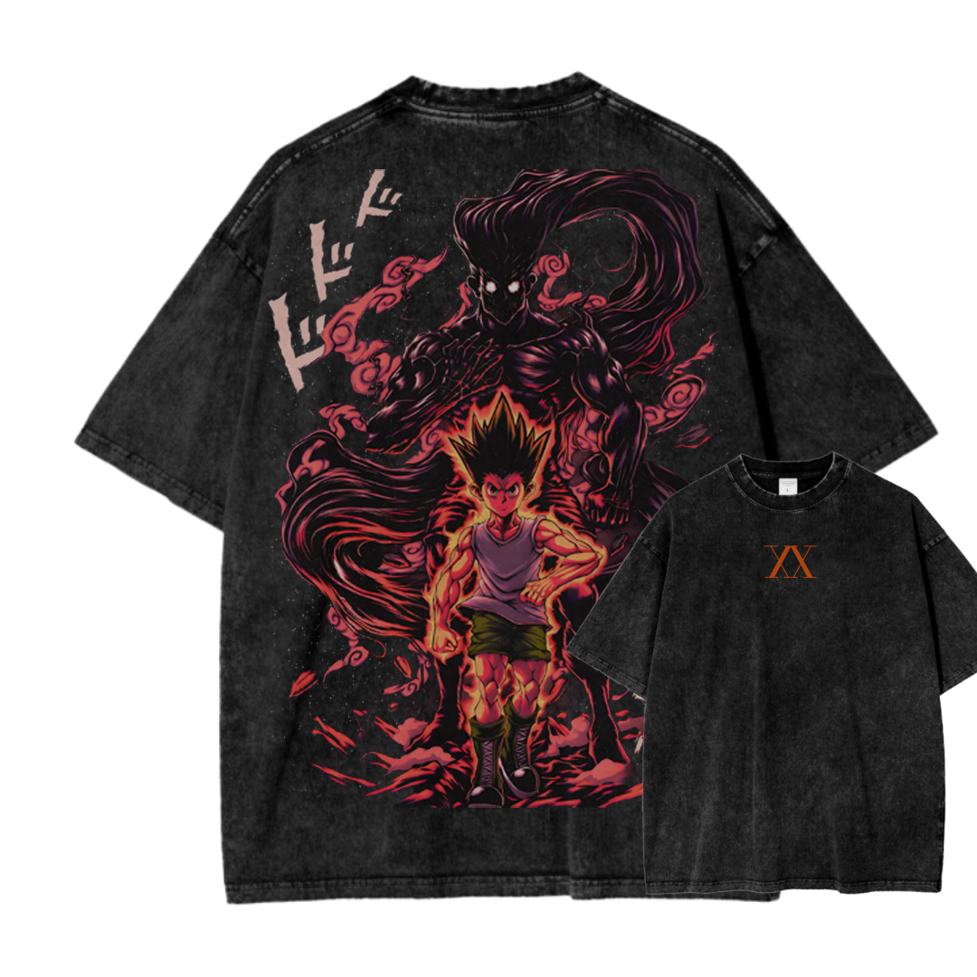 HUNTERxHUNTER Gon Vintage Washed T-Shirt 2504010475