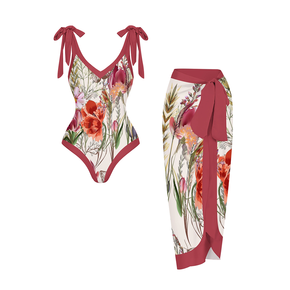 Floral Bloom Printed Swimsuits and Cover Ups