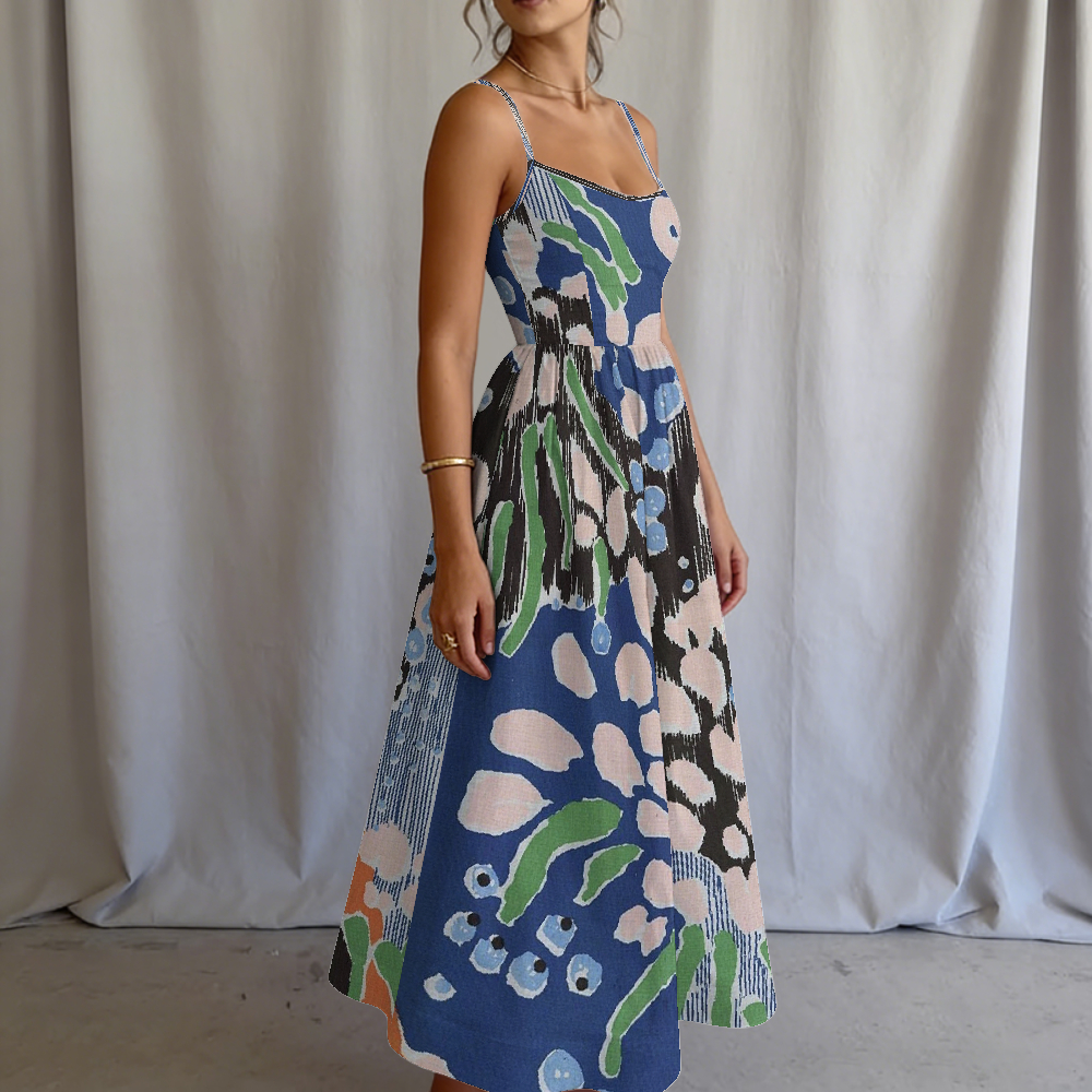 Women's Midnight Garden Printed Slip Dress