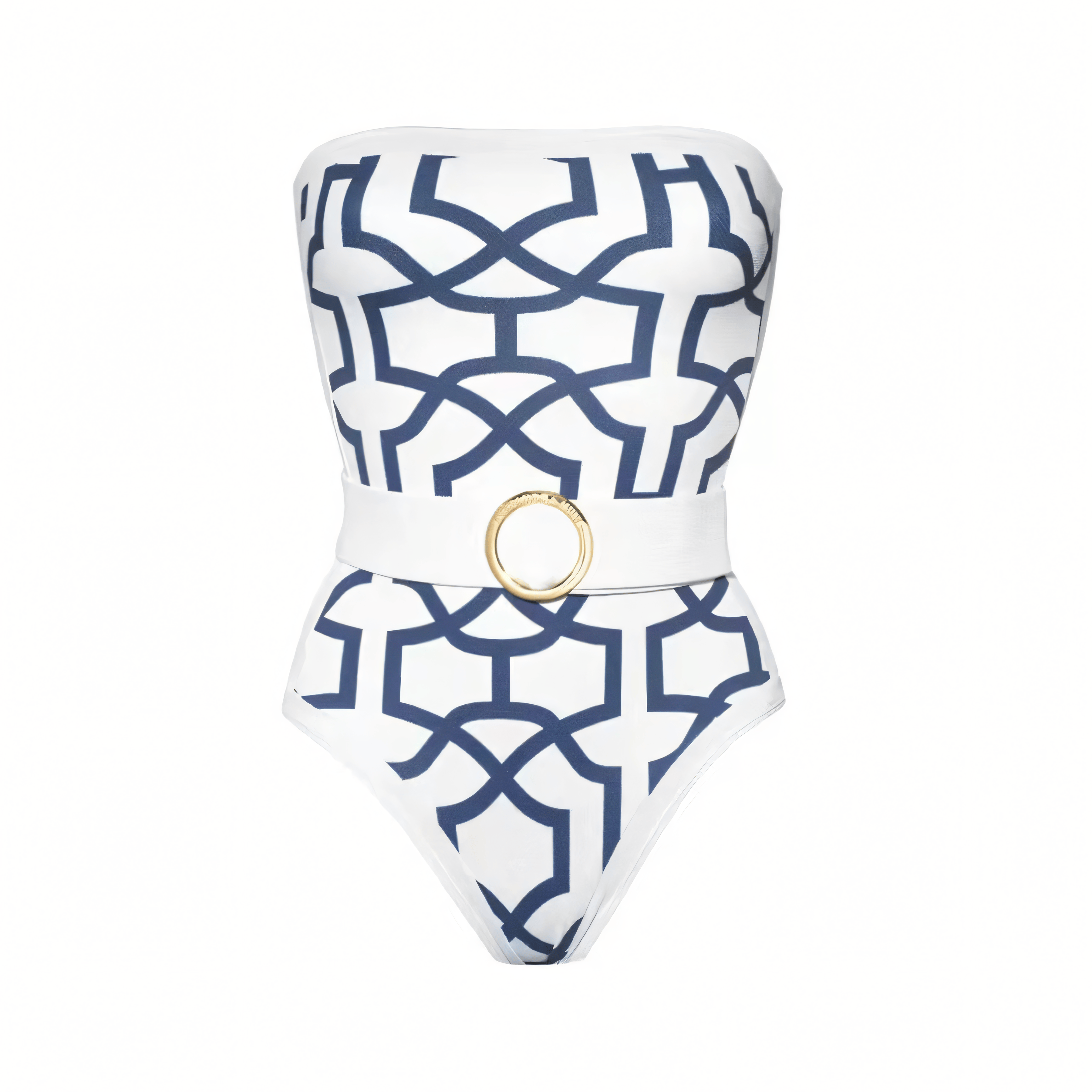 French Vintage Fashion Print One-Piece Swimsuit with Long-Sleeve Cover-Up Set