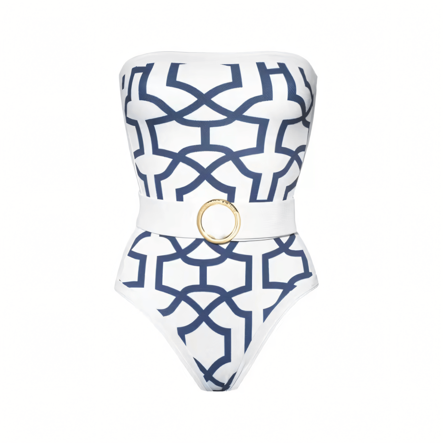 French Vintage Fashion Print One-Piece Swimsuit with Long-Sleeve Cover-Up Set