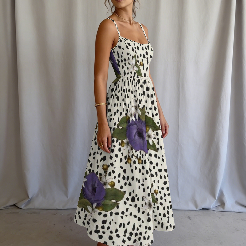 Women's Dalmatian Bloom Printed Slip Dress