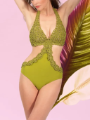 Only Green Halter One Piece