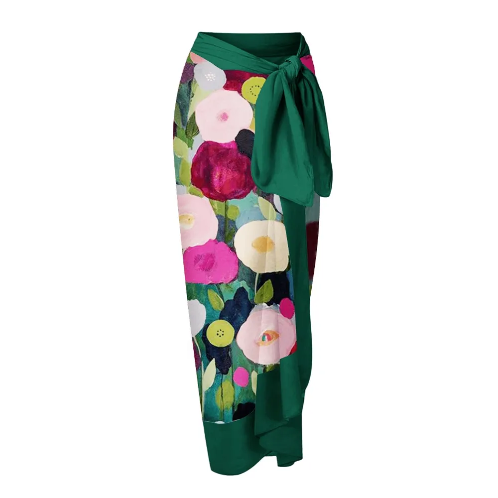 Colorful Floral One-Piece Swimwear Set