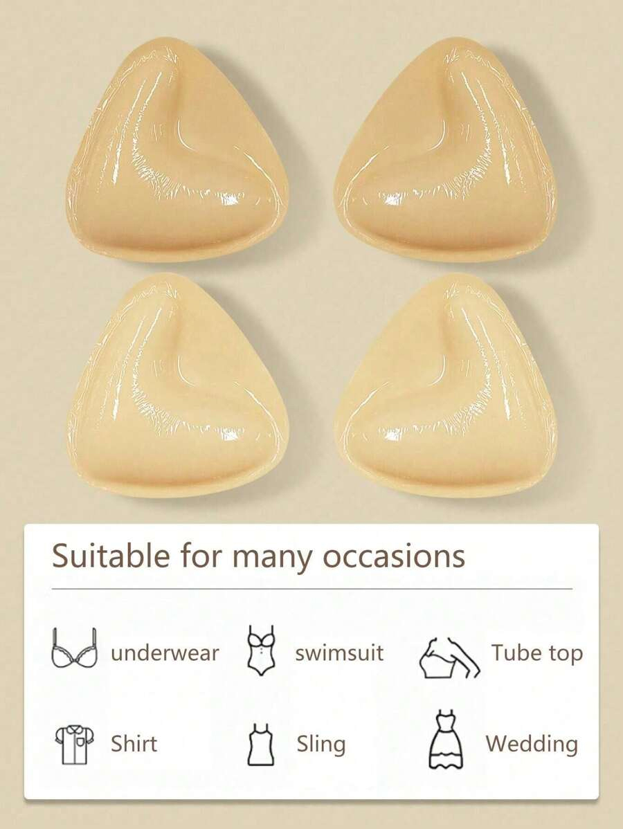 Silicone Gathering Invisible Triangular Chest Pad