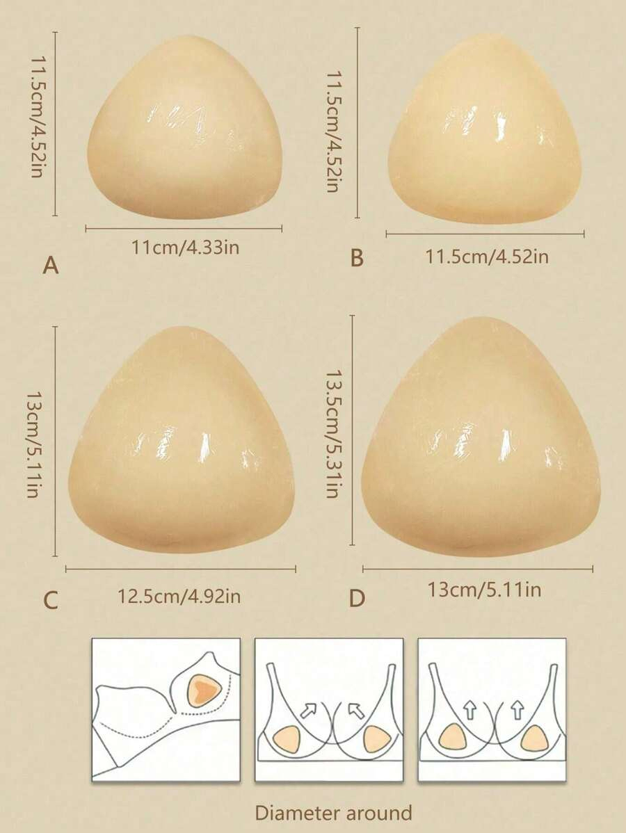 Silicone Gathering Invisible Triangular Chest Pad