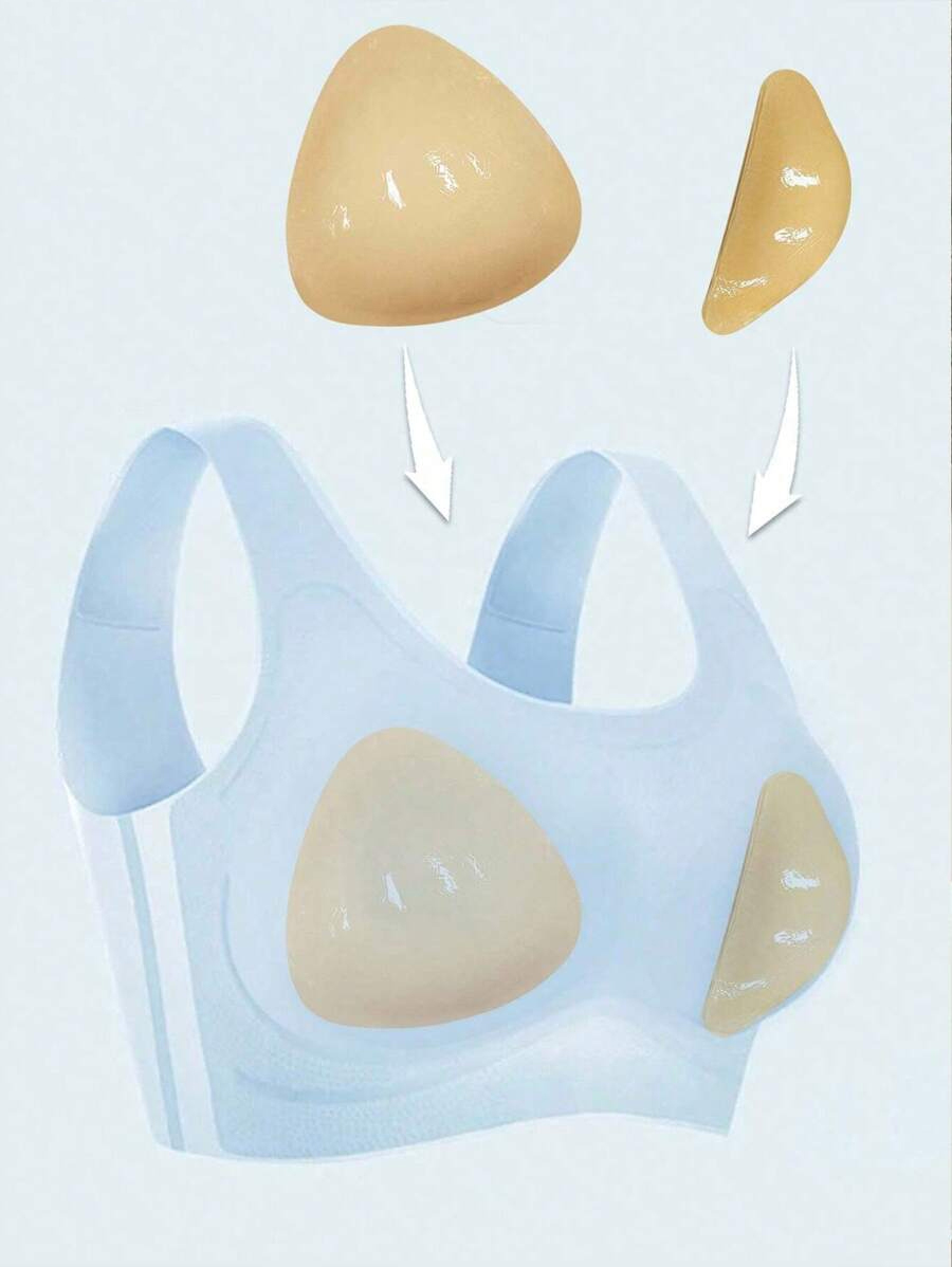 Silicone Gathering Invisible Triangular Chest Pad