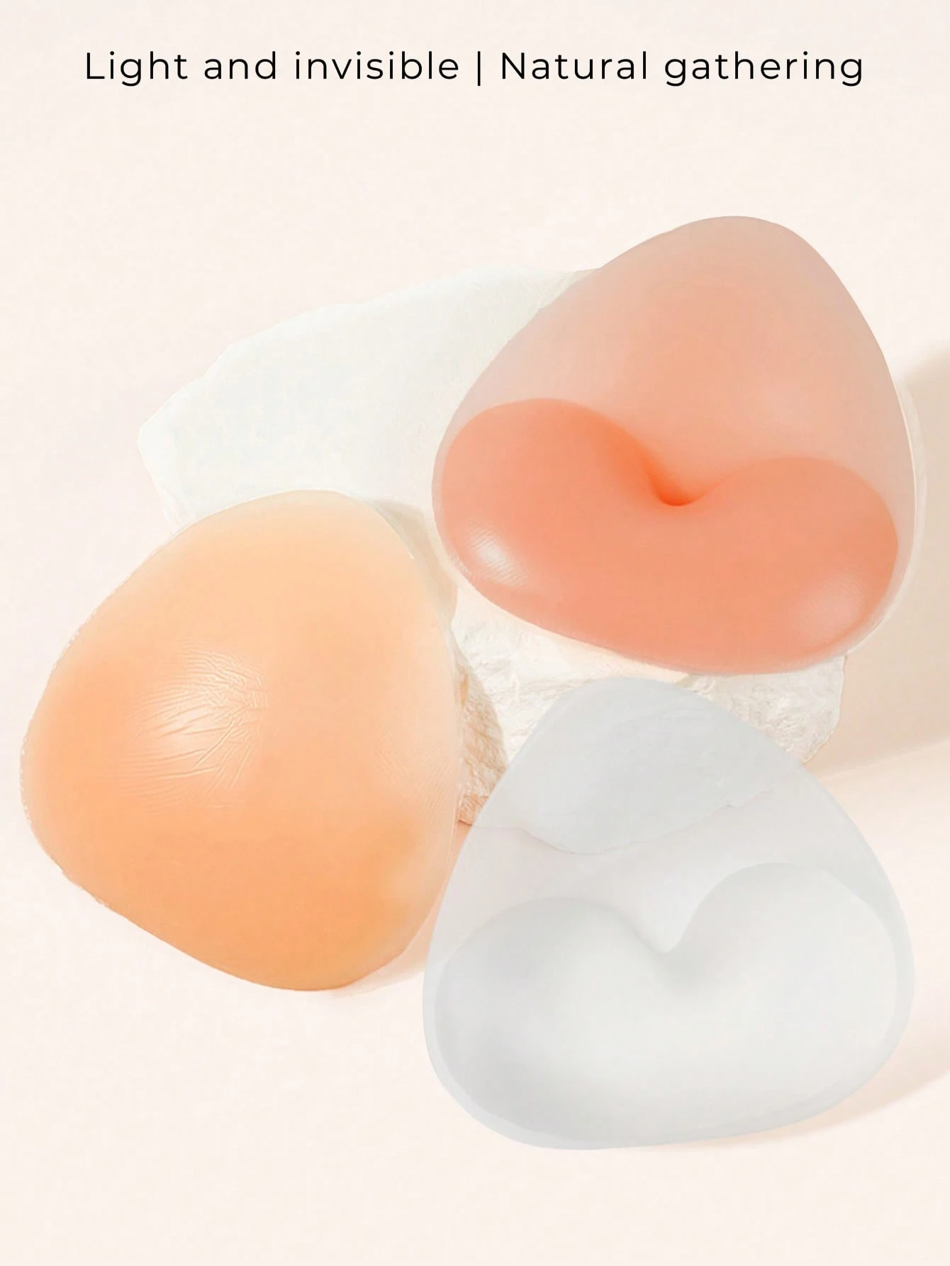 Silicone Invisible Bikini Strap Self-Adhesive Cute Seamless Inserted Chest Pad