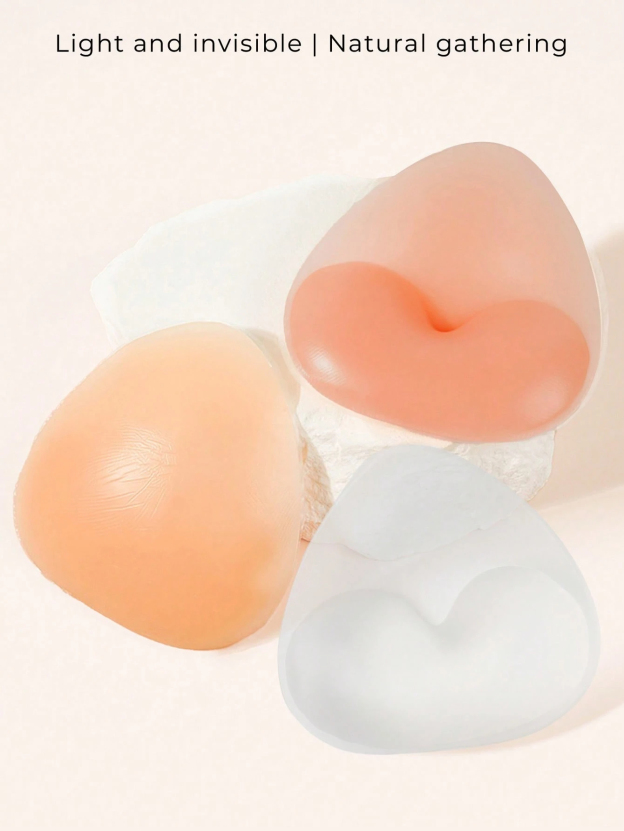 Silicone Invisible Bikini Strap Self-Adhesive Cute Seamless Inserted Chest Pad