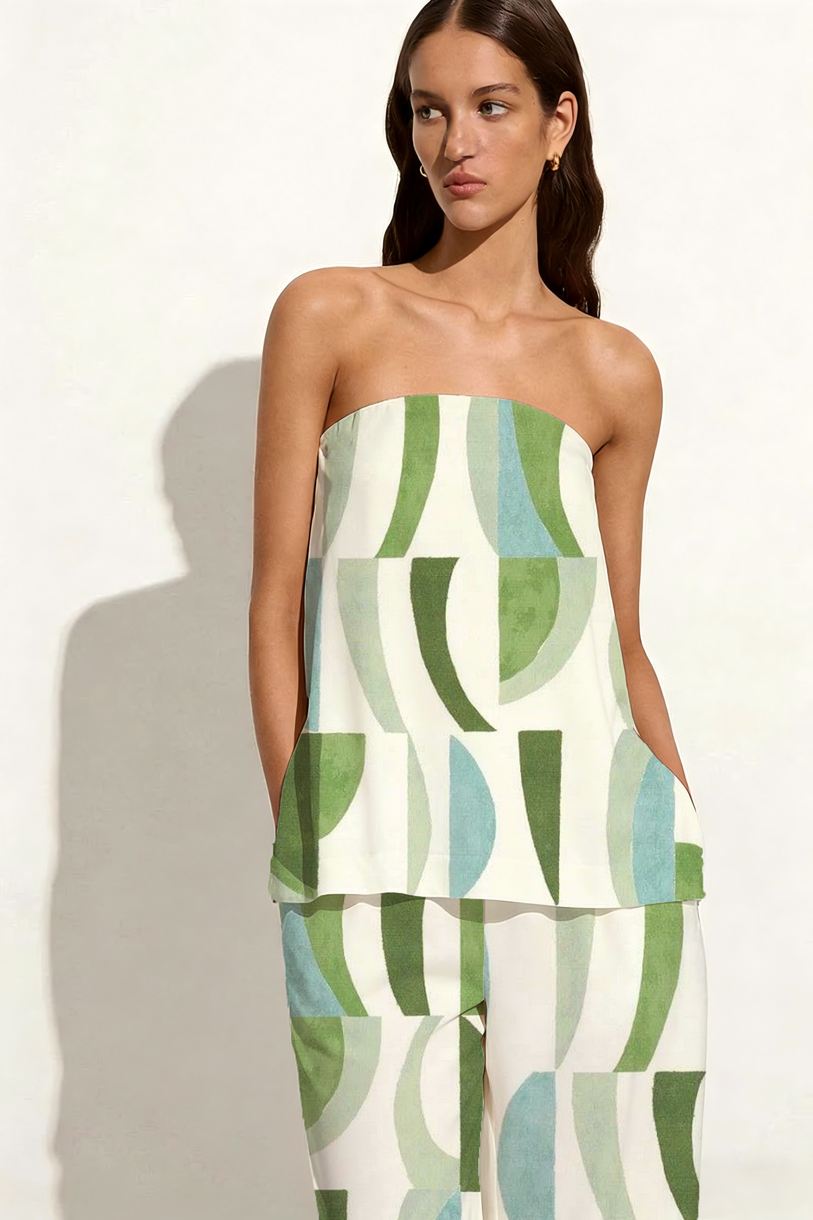  Green & White Geometric Arch Set