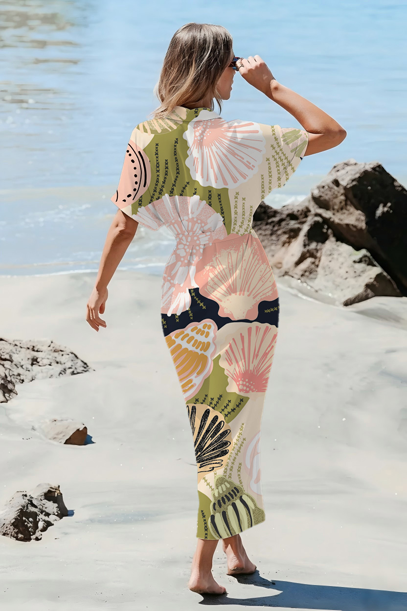 Modern Abstract Floral Dress