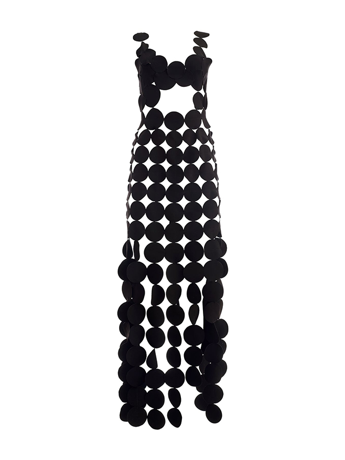 Black Bikini and Circle Maxi Dress