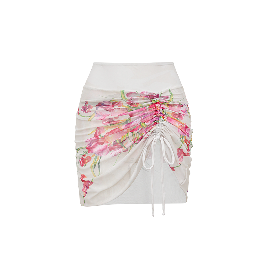 Hot Pink Flower Print Swimsuit Set