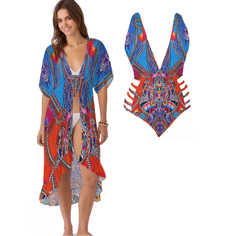 Boho Cutout One-Piece Set