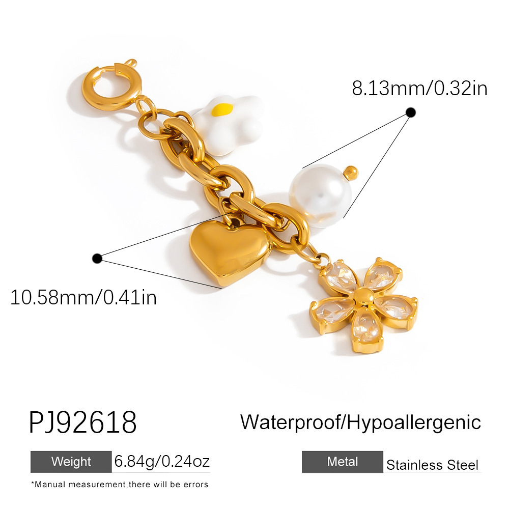 DIY Stainless Steel Bikini Clasp Tassel Pendant