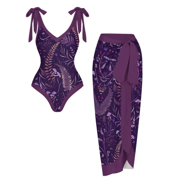 Nature-Inspired One-Piece Set