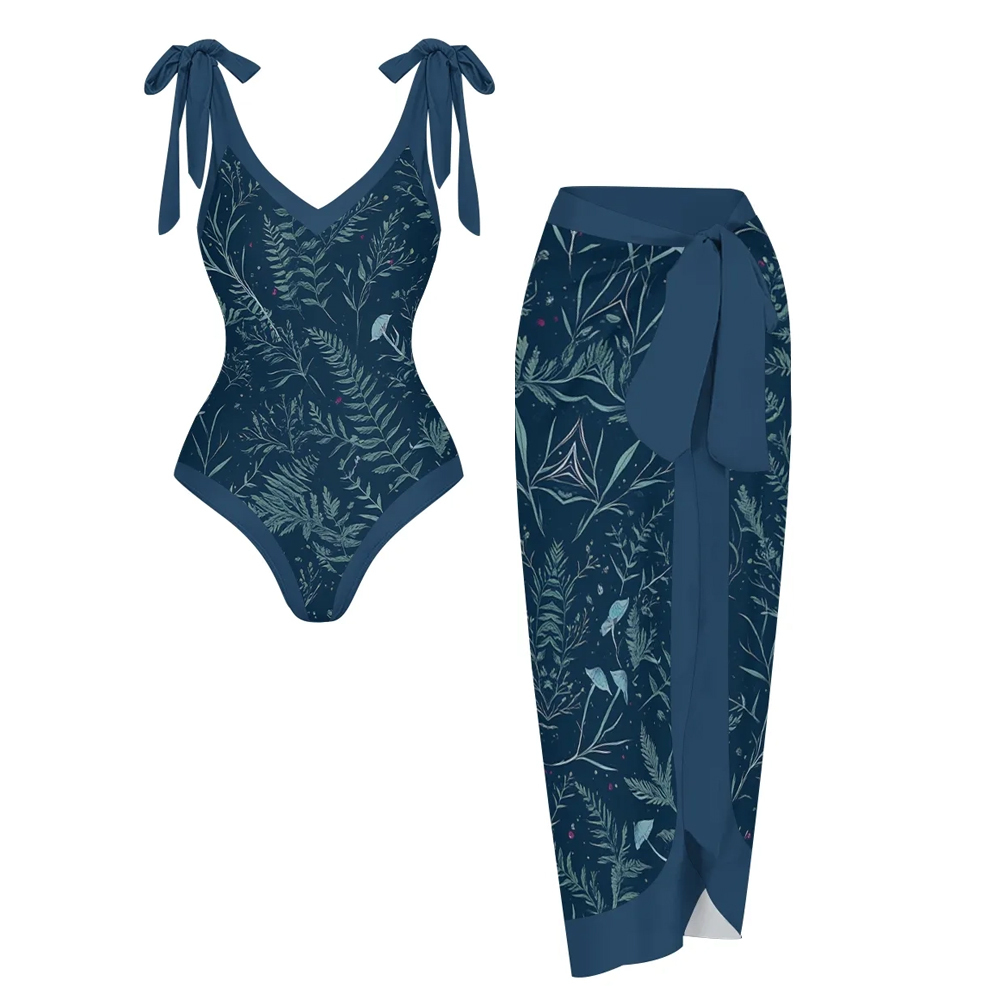 Nature-Inspired One-Piece Set