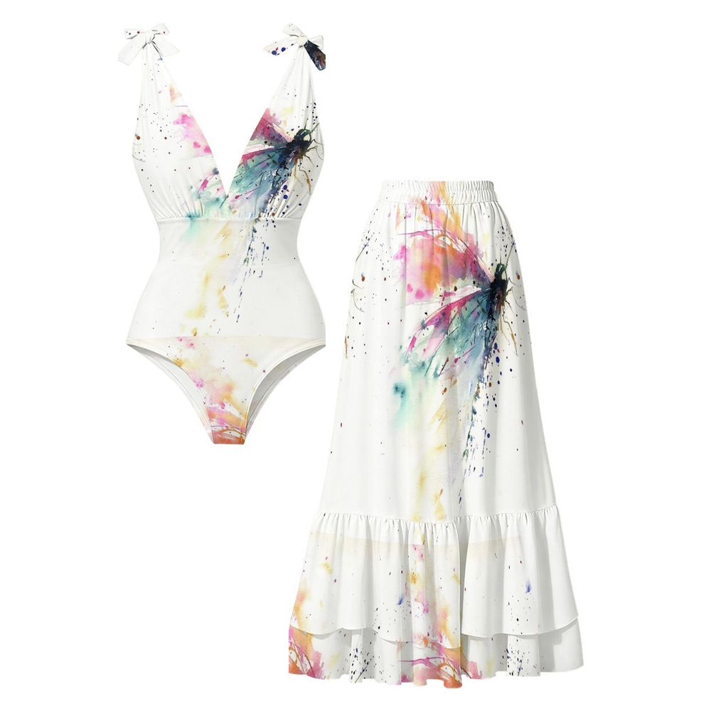 Abstract Splash One Piece Set