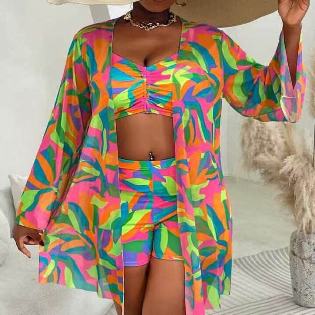 Long Sleeve 3-Piece Swimsuit Set