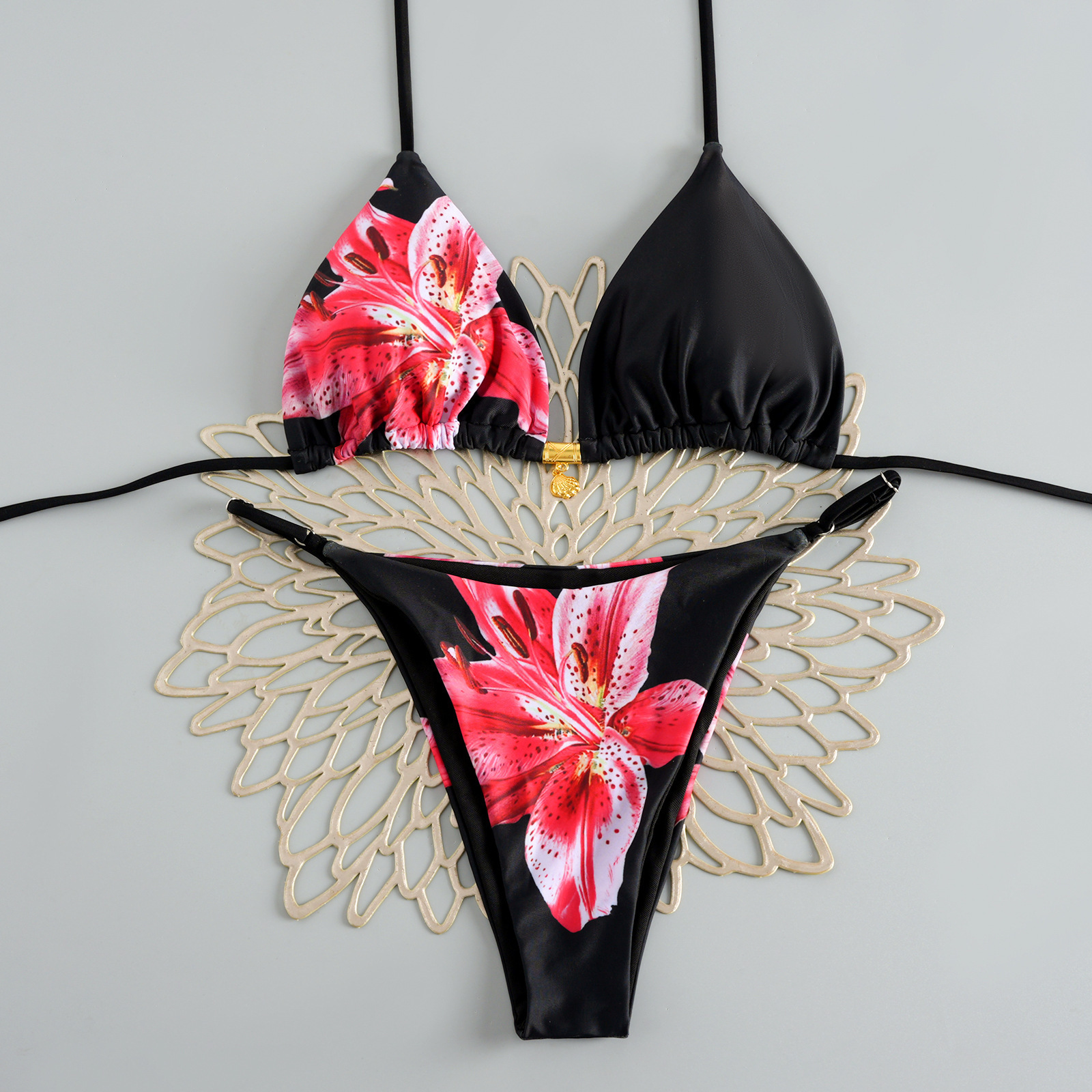 Women's Floral Print Bikini Two-Piece Swimsuit