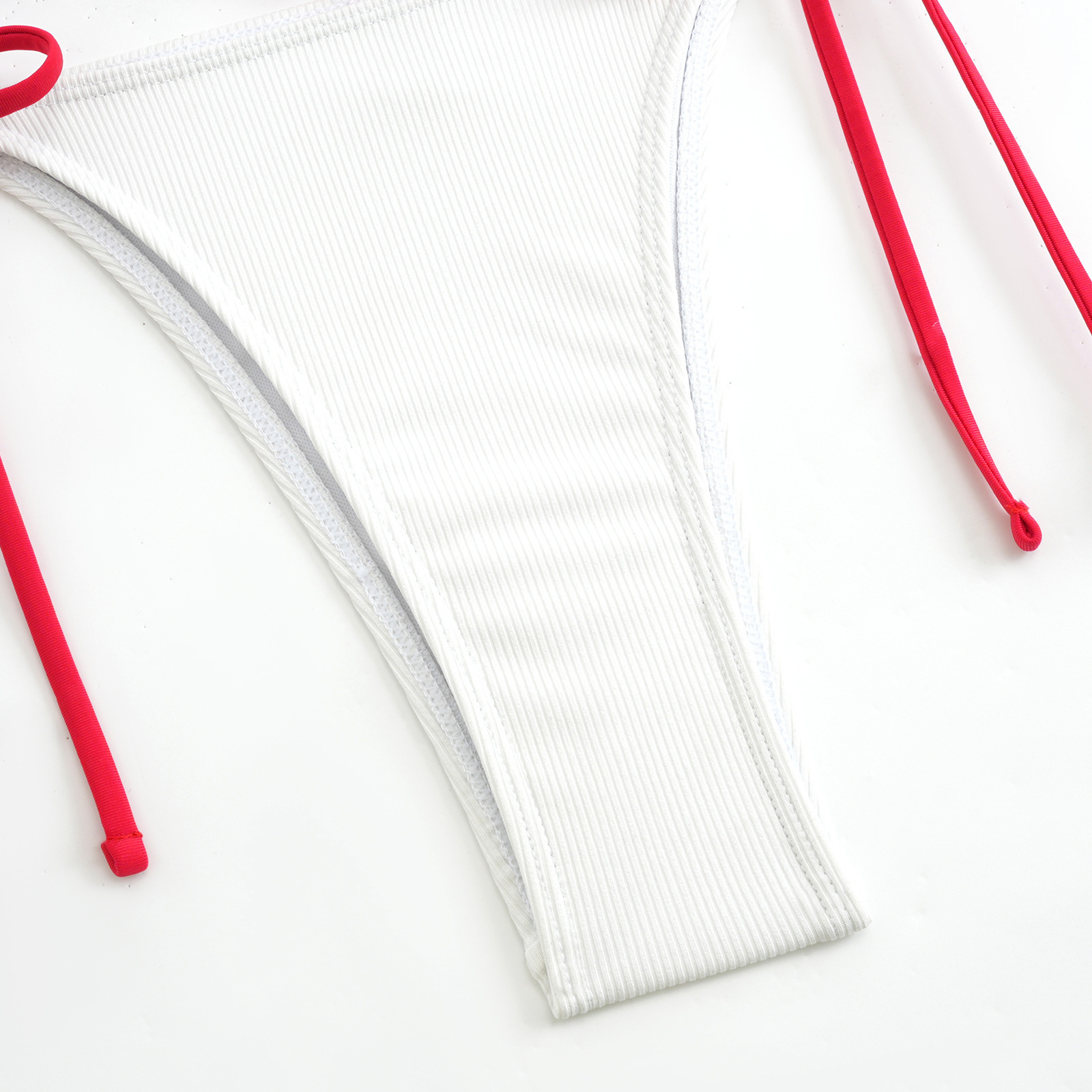 Women's 2026 Cherry Print Bikini Set with Front Ties Two-Piece Swimsuit with Skirt