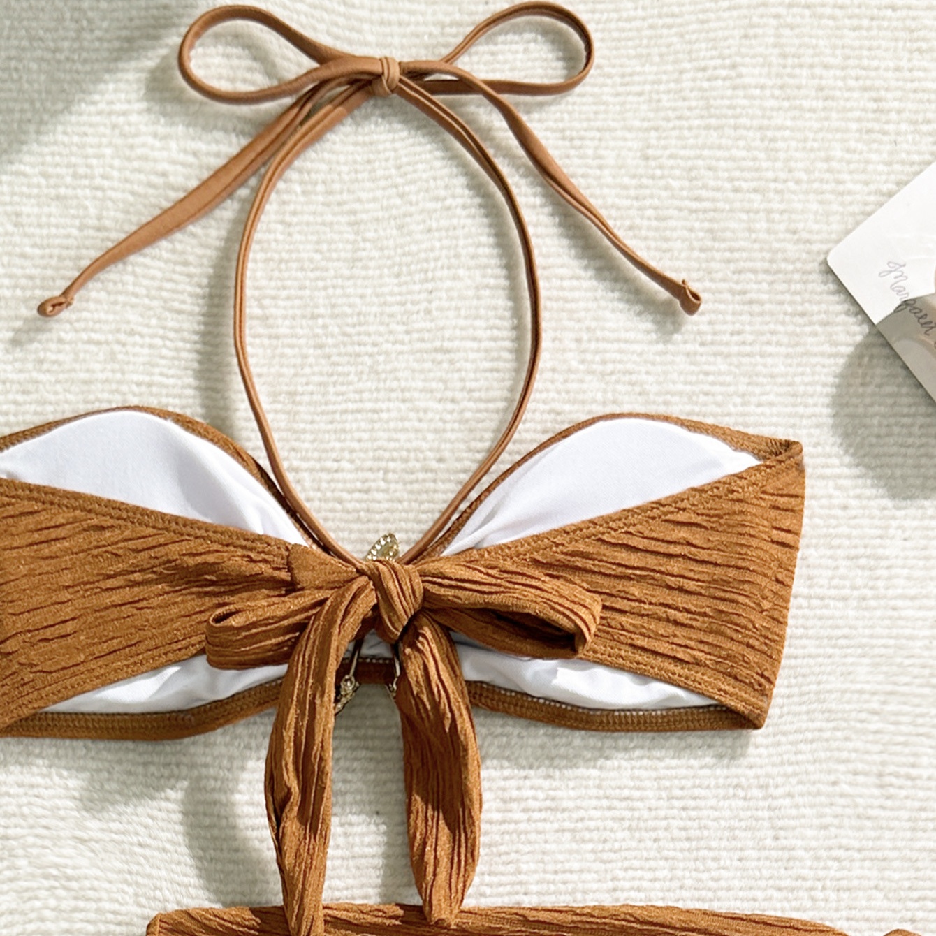 Three-piece Bikini Set with Starfish Accent and Wrap Skirt