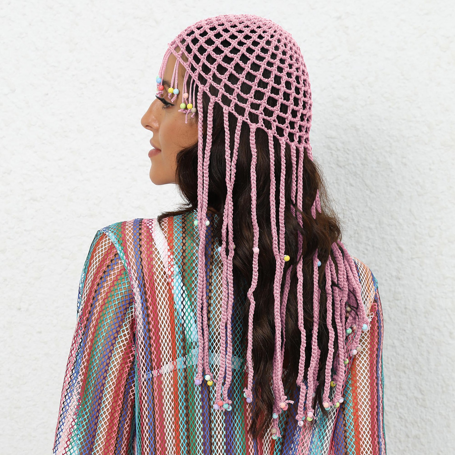 Crochet Beaded Head Cover