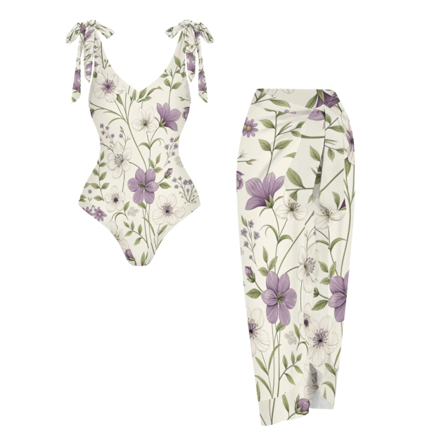 Floral Print One Piece Set