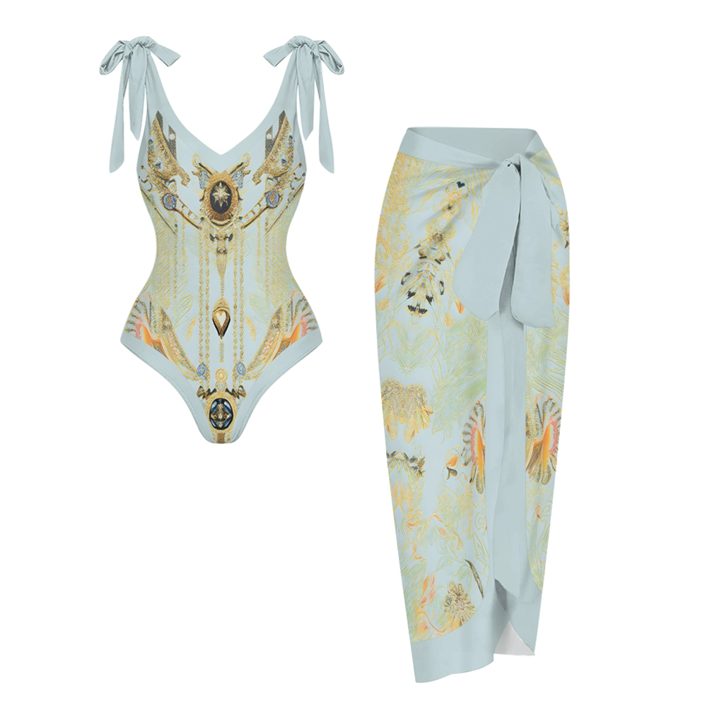 Baroque-Inspired One-Piece Set