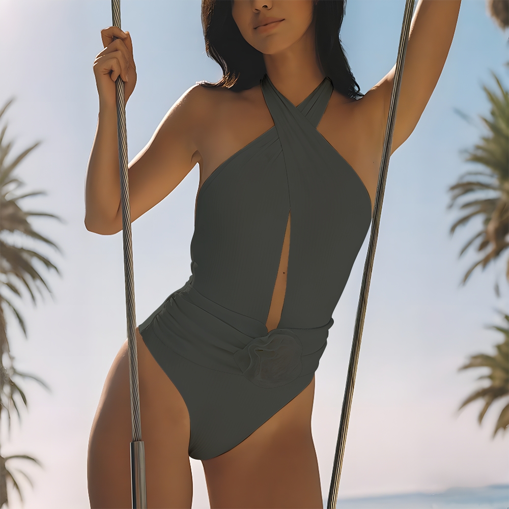 Women's Riviera Floral Crisscross One-Piece Swimsuit